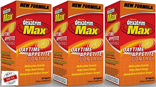 Dexatrim Max Appetite Control Weight Loss and Energy Boosting Supplement 60 Capsules (Pack of 3)