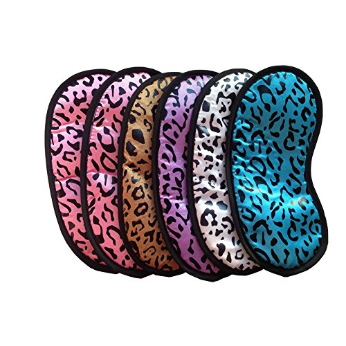Book Cover Ayygift New Woman Leopard Eye-Shade Sleeping Cover Relaxing Eye Mask (Assorted Color) (6PCS)