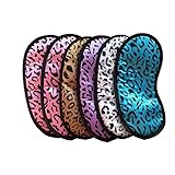 Ayygift New Woman Leopard Eye-Shade Sleeping Cover Relaxing Eye Mask (Assorted Color) (6PCS)