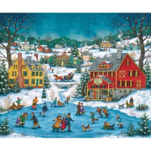 MasterPieces Puzzle Company Heartland Rosealia's New Skates Jigsaw Puzzle (500-Piece), Art by Bonnie White