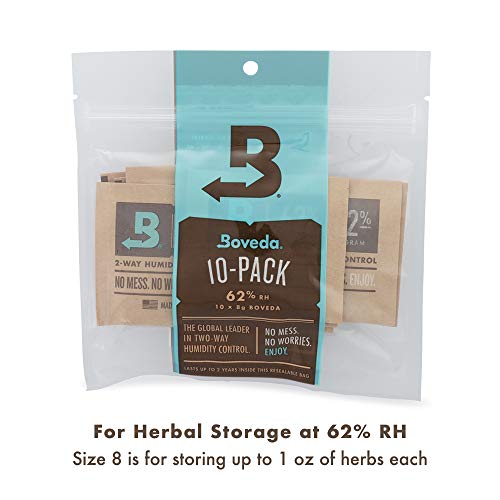 Book Cover Boveda 8g 2-Way Humidity 62% (10/Pack)