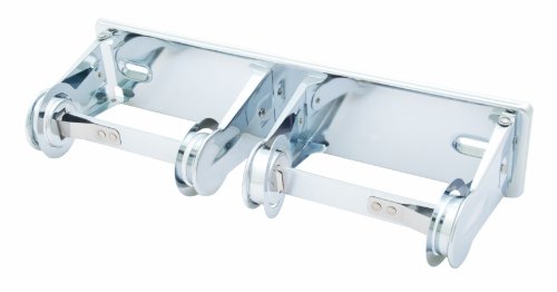 Bradley 5224-000000 Heavy Duty Steel Tension Spring Control Dual Roll Toilet Tissue Dispenser, 12-3/8" Width x 2-3/4" Height x 4-5/16" Depth