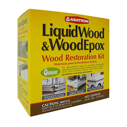 Book Cover Abatron Wood Restoration Kit - 24 Ounce - Includes LiquidWood Epoxy Resin Wood Hardener and WoodEpox Wood FIller
