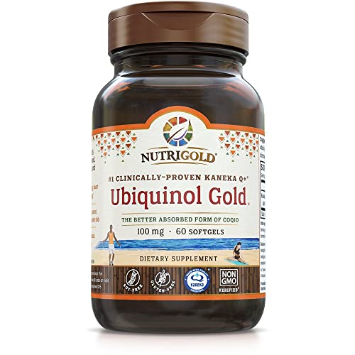 Nutrigold Ubiquinol Gold Cardiovascular and Cellular Energy Support- 100mg, 60 Softgels