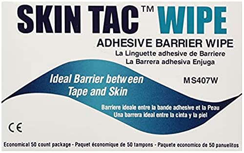 Torbot IM074407W314832 Group Inc Skin Tac"H" Adhesive Barrier Prep Wipe, Liquid Form, Latex-Free, Hypo-allergenic (Box of 50 Each), 1 Pack