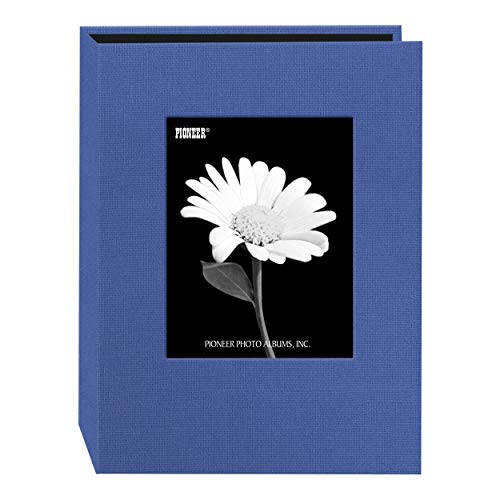 Book Cover Pioneer Photo 24-Pocket Frame Cover Album for 5 by 7-Inch Prints, Sky Blue Fabric