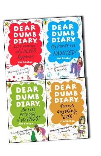 Dear Dumb Diary Jim Benton 4 Books Collection Pack Set(Dear Dumb Diary- Am I the Princess or the Frog?, Dear Dumb Diary-Let's Pretend This Never Happened, Dear Dumb Diary- My Pants are Haunted, Dear Dumb Diary-Never Do Anything Ever)