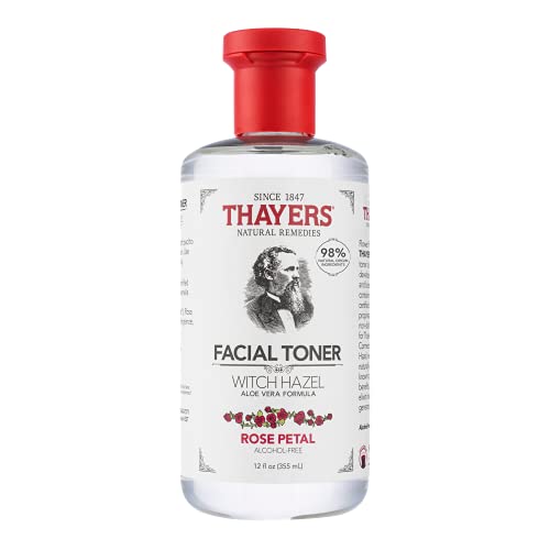 Book Cover Thayers Alcohol-Free Rose Petal Witch Hazel Toner (3 Pack) 12-oz. Bottles