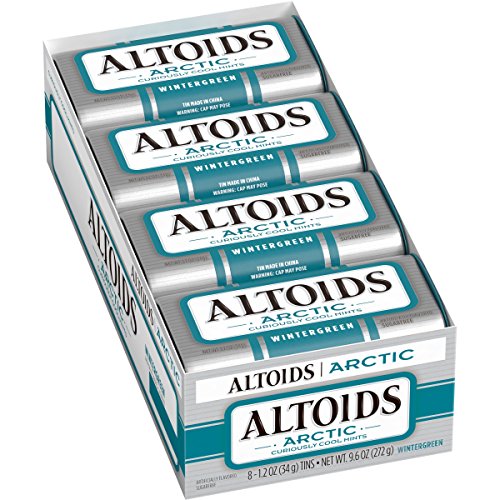 Book Cover ALTOIDS Artic Mints, Wintergreen Singles Size 1.2 Ounce 8-Count Box