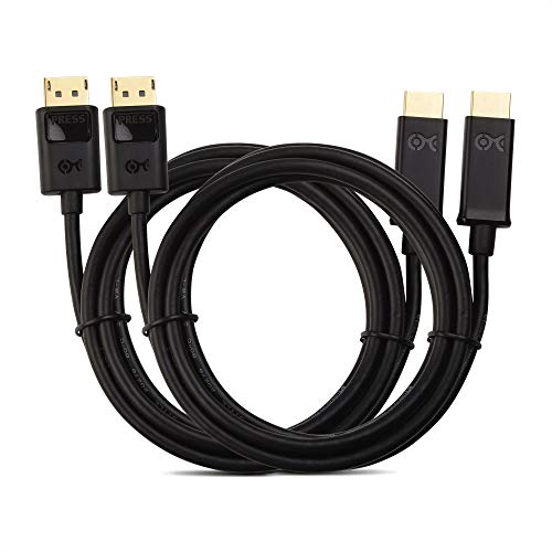 Cable Matters 2-Pack Unidirectional DisplayPort to HDMI Adapter Cable (DP to HDMI) 6 Feet