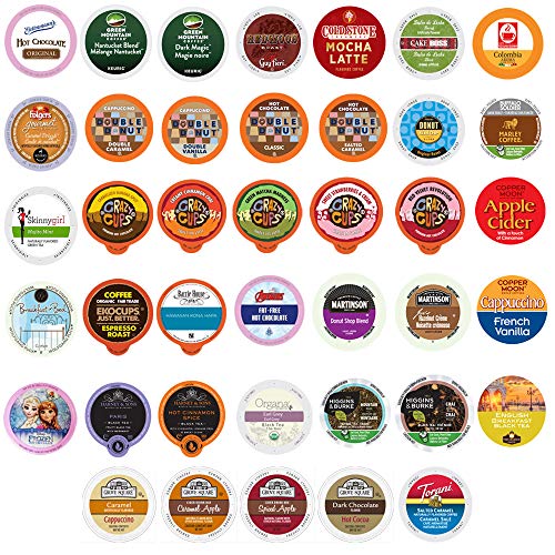 Book Cover Coffee, Tea, and Hot Chocolate Variety Sampler Pack for Keurig K-Cup Brewers, 40 Count