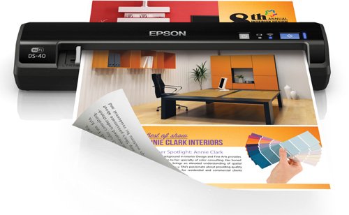 Epson WorkForce DS-40 Wireless Portable Document Scanner for PC and Mac, Sheet-fed, Mobile/Portable,Black
