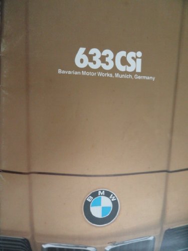 1980 BMW 633 CSi Sales Brochure