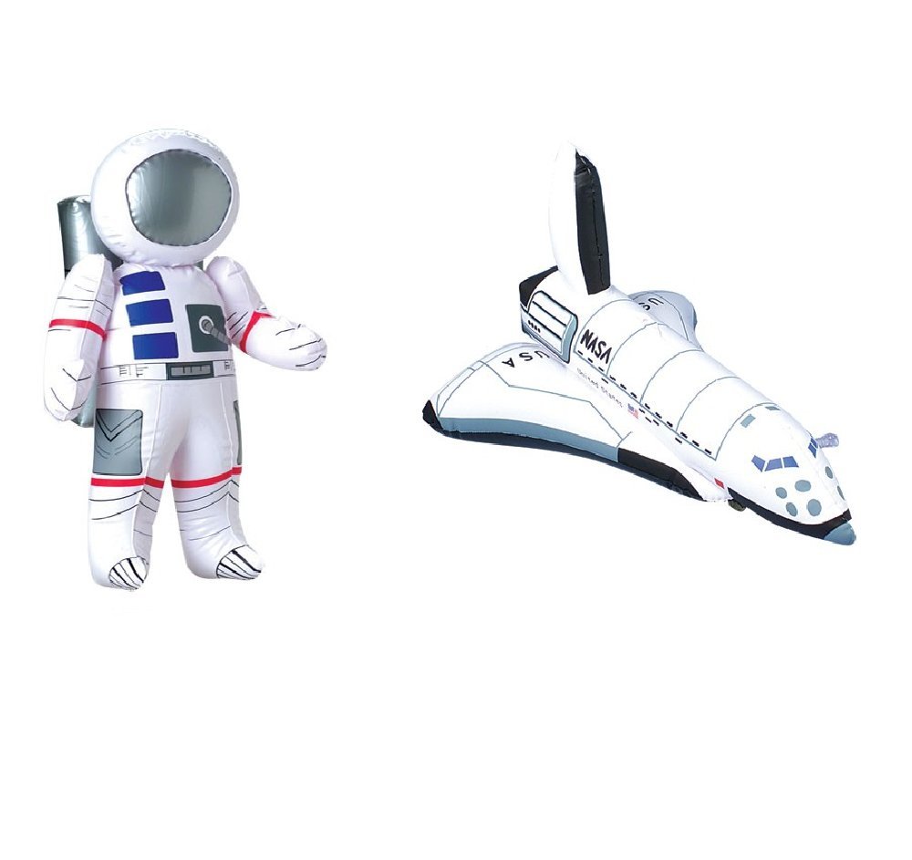 Book Cover Outer Space PARTY DECORATIONS - Inflatable ASTRONAUT & SPACE SHUTTLE Inflate TOYS - BIRTHDY Party DECOR/Science-