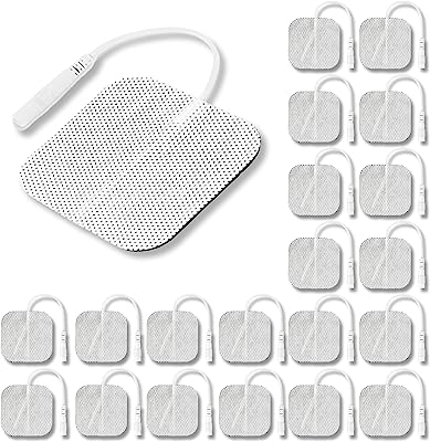 Book Cover Syrtenty TENS Unit Electrodes Pads 2x2 Replacement Pads Electrode Patches for Electrotherapy (2