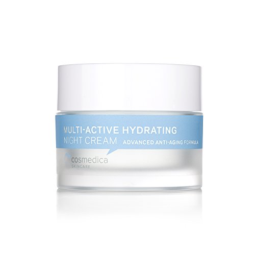 Book Cover Cosmedica Skincare Multi-Active Hydrating Night Cream with Botanical Hyaluronic Acid, Organic Shea, Glycolic Acid, Green Tea and Vitamin E (2 oz)