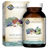 Garden of Life Organics Men's 40+ Multivitamin with Prostate Support, B12 & Vitamins – Vegan Daily Whole Food Multivitamin, Non-GMO, Certified Organic, 120 Tablets