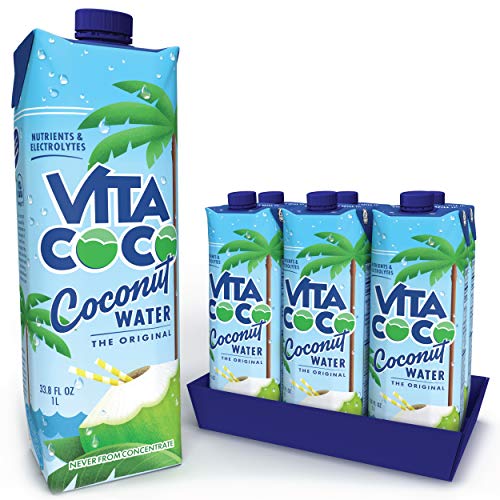 Book Cover Vita Coco - Pure Coconut Water (1L x 6) - Naturally Hydrating - Packed With Electrolytes - Gluten Free - Full Of Vitamin C & Potassium