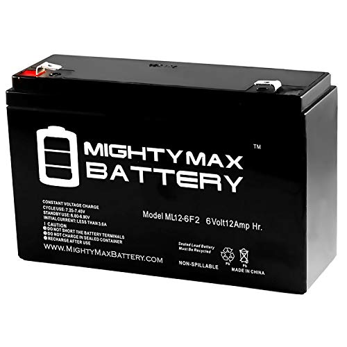 Mighty Max Battery ML12-6 .250TT - 6V 12AH Battery Replaces 10ah Enduring 3FM10 T2, 3-FM-10 T2 Brand Product