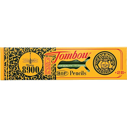 TOMBOW 51532 8900 Drawing Pencils, 2B, 12-Pack, Long Lasting Graphite Writing Pencils