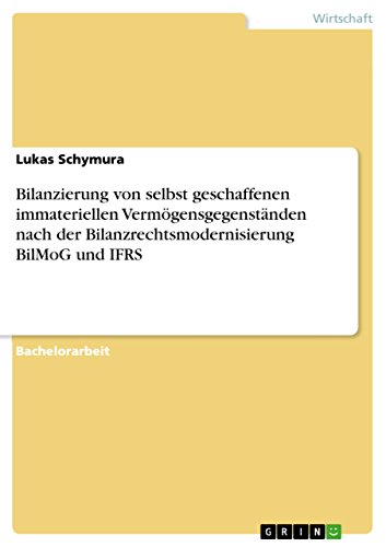 Bilanzierung von selbst geschaffenen immateriellen VermÃ¶gensgegenstÃ¤nden nach der Bilanzrechtsmodernisierung BilMoG und IFRS (German Edition)