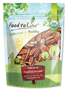 Organic Pecans, 12 Ounces - Non-GMO, Kosher, Raw, Vegan, No Shell