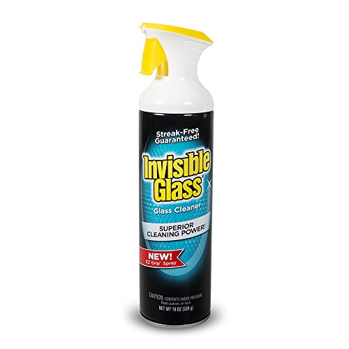 Book Cover Invisible Glass 91160 Premium Glass Cleaner (with EZ Grip 19-Oz Can), Fluid_Ounces