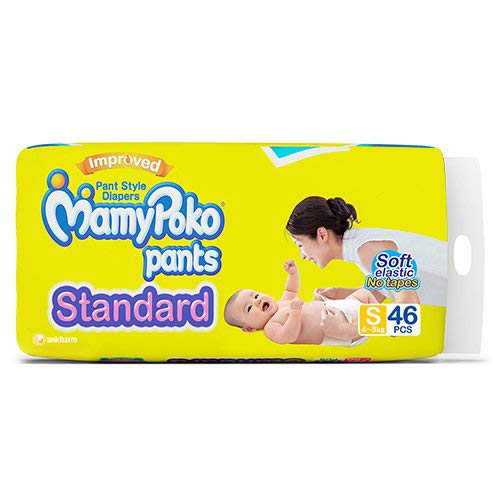 Mamy Poko 1 Pants Standard Pant Style Small Size Diapers (46 Count)