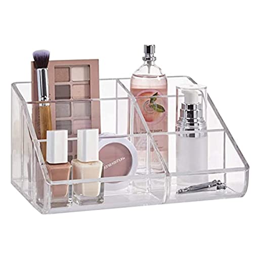 MEKBOK Makeup Organizer - Organize Cosmetics and Beauty Supplies - Acrylic Bathroom Organizers - Clear Plastic Storage Bins For Vanity