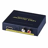 ViewHD HDMI Audio Extractor | Optical Toslink + L/R Stereo Analog Converter Outputs | Model: VHD-H2HSAs