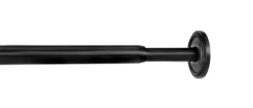 Eclipse Curtain Rod, Steel, Black, 28-48"
