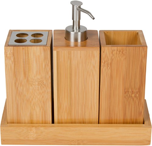 Trademark Innovations Bathroom Bamboo Bath Caddy