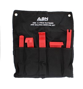 ABN Premium Auto Trim Removal Tool Kit - 5Pc Pry Bar Set, Fastener Remover Trim Molding Interior Door Dash Panel Remover