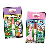 Melissa & Doug On The Go ColorBlast! Princess and Fairy Color-Reveal Coloring Books, 2-Pack