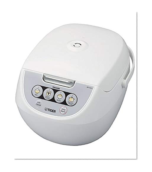 Tiger Corporation JBV-A10U-W 5.5-Cup Micom Rice Cooker with Food Steamer and Slow Cooker, White