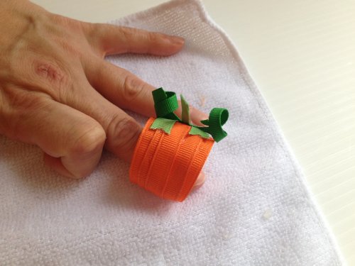 Fall Pumpkin Ribbon Sculpture for Hair Bows, Halloween Decorations, gifts, scrapbooking and more