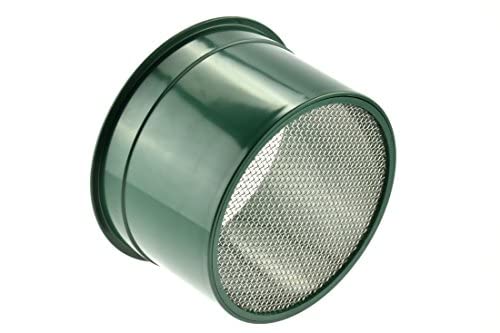 SE 5.5 Inch Mini Stackable Classifier Gold Prospecting Pan - 10 Holes/Square Inch Stainless Steel Mesh Sifting Pan, Green