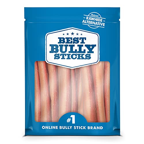 Best Bully Sticks All Natural Premium 12 Inch Jumbo Bully Sticks for Large Dogs - USA Baked & Packed - 100% Grass-Fed Beef - Single-Ingredient Grain & Rawhide Free Dog Chews - 25 Pack