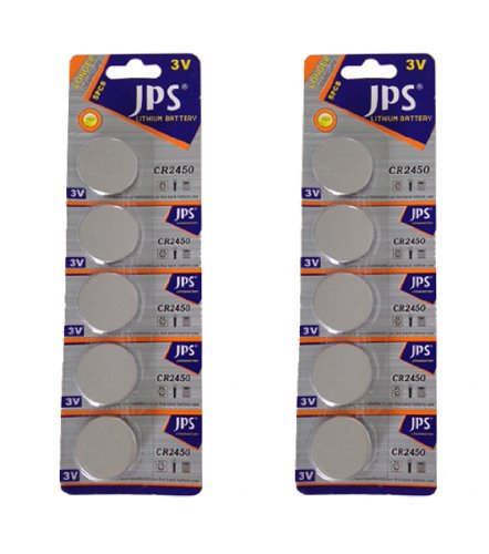 10 piles bouton CR2450 3V - longue durée - Expédiées depuis la France