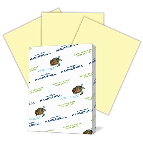 Book Cover Hammermill Colored Paper, Canary Printer Paper, 20lb, 8.5x11 Paper, Letter Size, 500 Sheets / 1 Ream, Pastel Paper, Colorful Paper (103341R)