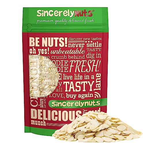 Book Cover Sincerely Nuts – Raw Blanched Sliced Almonds | 1 Lb. Bag | Delicious Guilt Free Snack | Low Calorie, Vegan, Gluten Free | Gourmet Kosher Food | Source of Fiber, Protein, Vitamins and Minerals