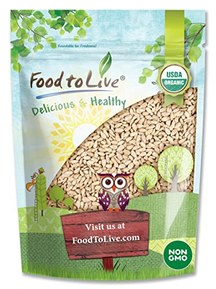Food to Live - Organic Sunflower Seeds, 4 Pounds Hulled, Raw, Non-GMO, Dried Kernels, Unsalted, Kosher, Vegan, Keto, Paleo, Sirtfood, Bulk, Good Source of Protein