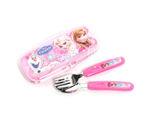 Book Cover Frozen Children Kid Spoon Fork Set with Case 042493