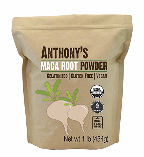 Book Cover Anthony's Organic Maca Root Powder, 1lb, Gelatinized for Enhanced Bioavailability, Gluten Free & Non GMO