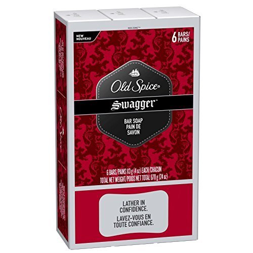 Old Spice, Red Zone Bar Soap, Swagger,'6-4 Ounce Bars'