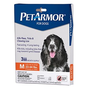 PetArmor for Dogs, Flea and Tick Treatment for Medium Dogs (23-44 Pounds), Includes 3 Month Supply of Topical Flea Treatments