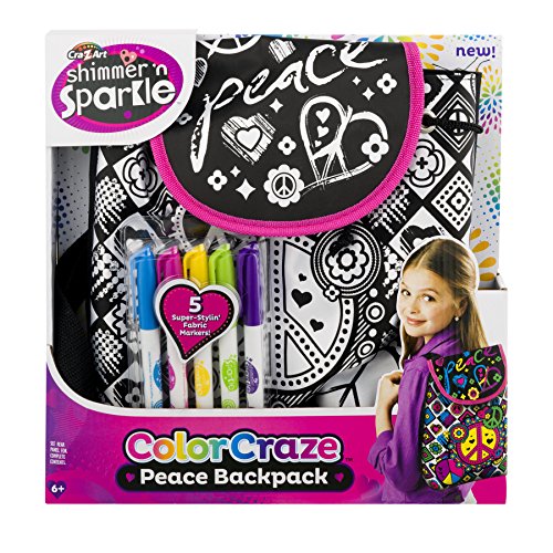 Book Cover Cra-Z-Art Shimmer N Sparkle Color Your Own Backpack