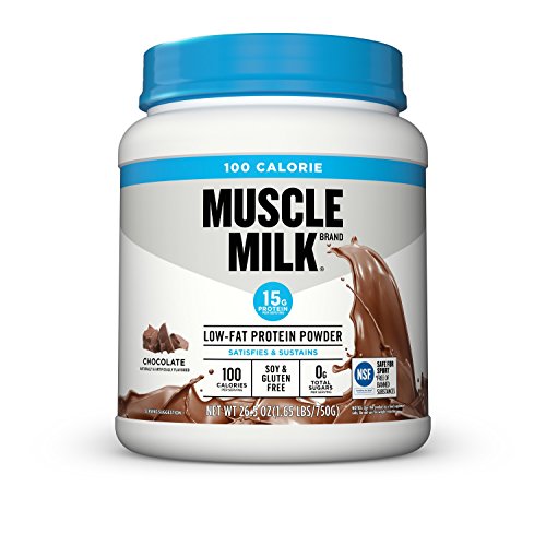 Book Cover Muscle Milk 100 Calorie Protein Powder, Chocolate, 15g Protein, 1.65 Pound