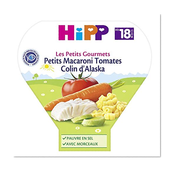 Hipp Biologique Les Petits Gourmets Petits Macaroni Tomates Colin Alaska dès 18 mois - 6 assiettes de 260 g