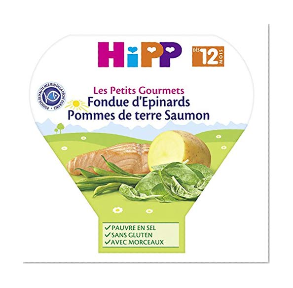Hipp Biologique Fondue de Pommes de terre Légumes verts Saumon  - 6 assiettes de 230g